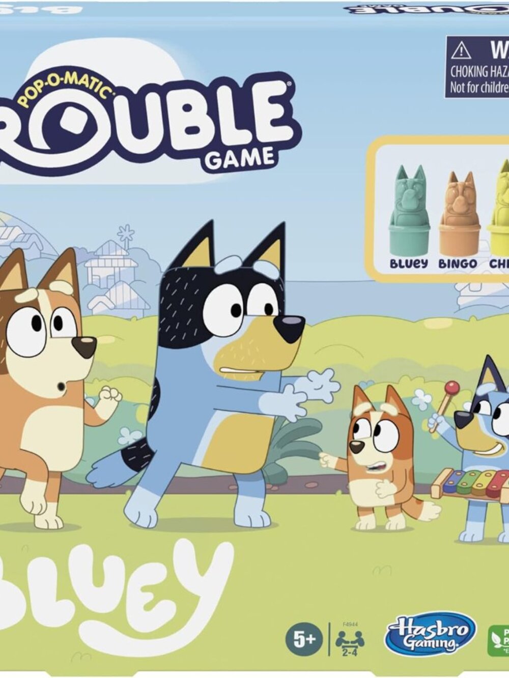 Hasbro Trouble Bluey Edition Board Game Kids Family Game Ages 5+ 2-4 Players